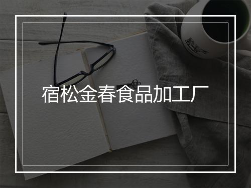宿松金春食品加工厂