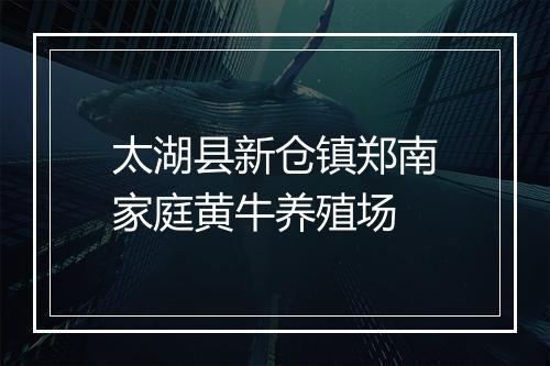 太湖县新仓镇郑南家庭黄牛养殖场