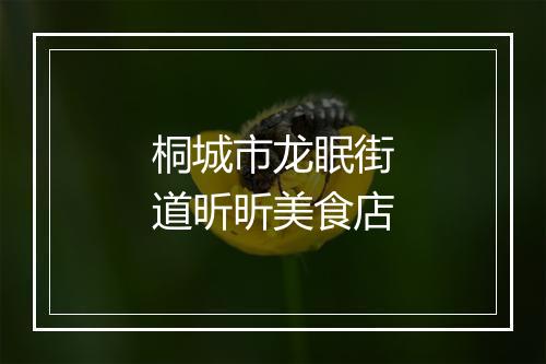 桐城市龙眠街道昕昕美食店