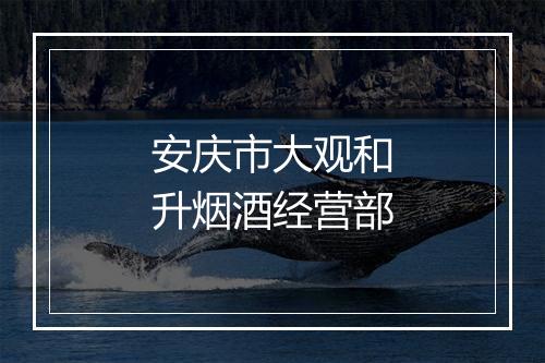 安庆市大观和升烟酒经营部