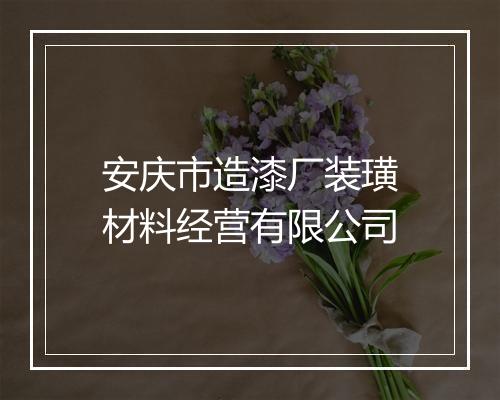 安庆市造漆厂装璜材料经营有限公司