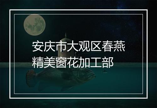 安庆市大观区春燕精美窗花加工部