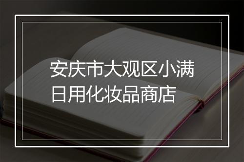 安庆市大观区小满日用化妆品商店