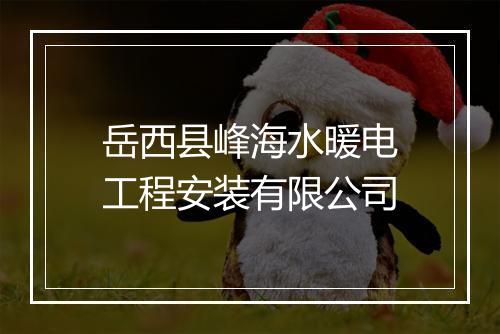 岳西县峰海水暖电工程安装有限公司