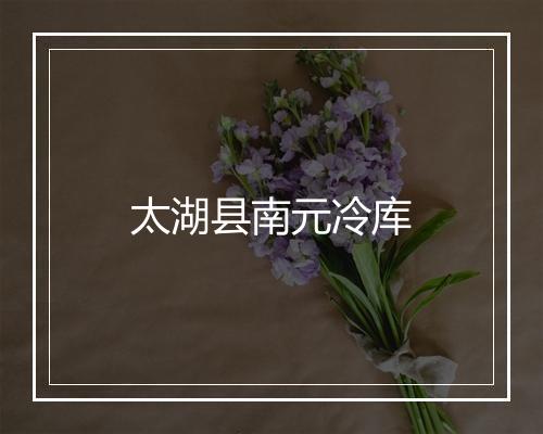 太湖县南元冷库
