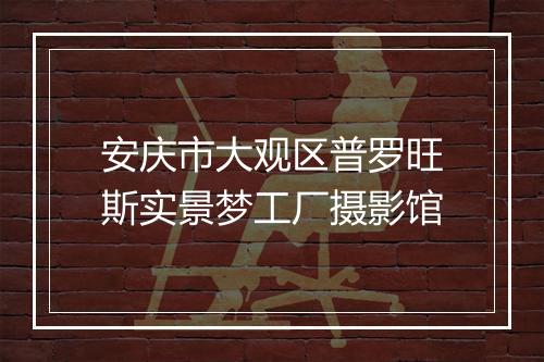 安庆市大观区普罗旺斯实景梦工厂摄影馆