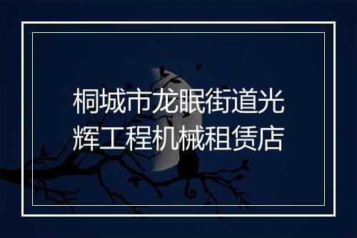 桐城市龙眠街道光辉工程机械租赁店