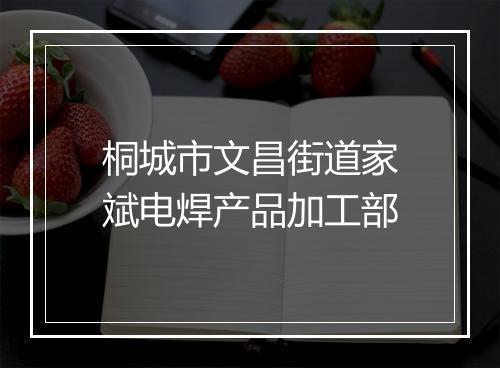桐城市文昌街道家斌电焊产品加工部