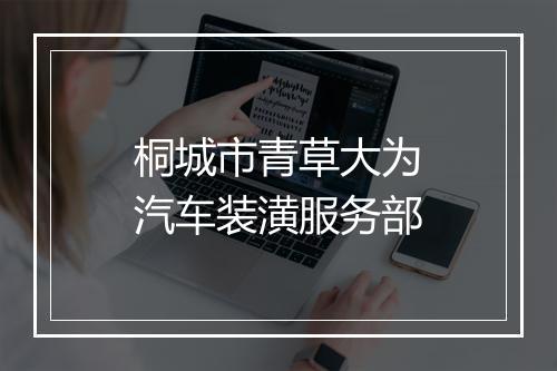 桐城市青草大为汽车装潢服务部