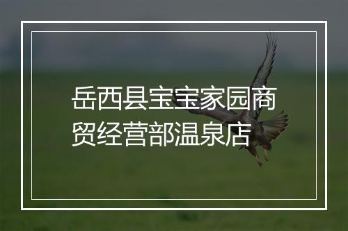 岳西县宝宝家园商贸经营部温泉店