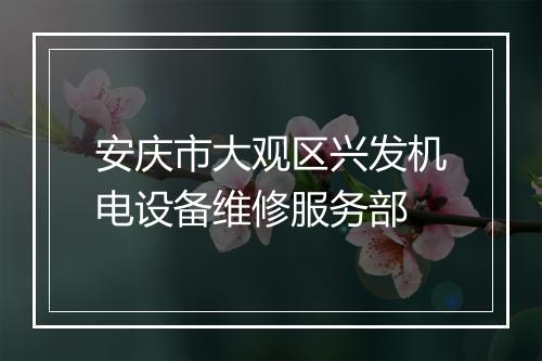 安庆市大观区兴发机电设备维修服务部