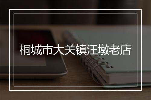 桐城市大关镇汪墩老店