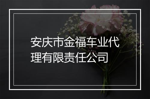 安庆市金福车业代理有限责任公司