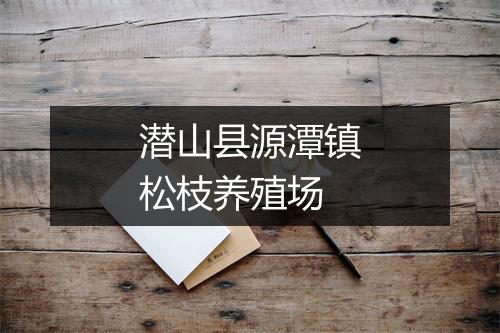 潜山县源潭镇松枝养殖场