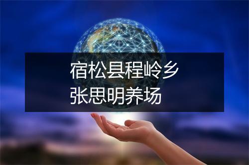宿松县程岭乡张思明养场