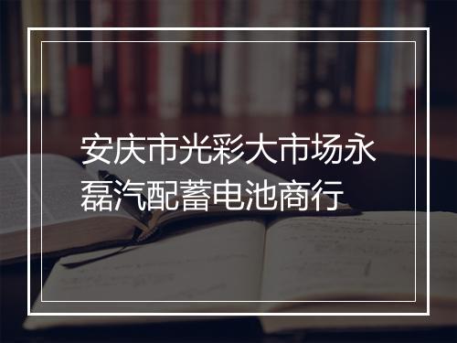 安庆市光彩大市场永磊汽配蓄电池商行