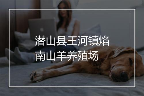 潜山县王河镇焰南山羊养殖场