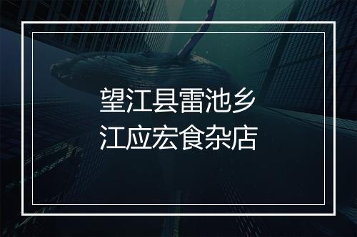 望江县雷池乡江应宏食杂店