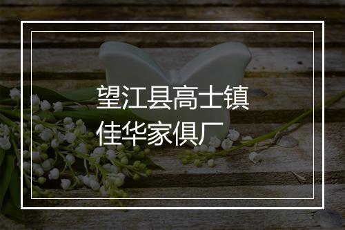 望江县高士镇佳华家俱厂