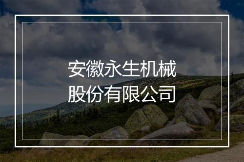 安徽永生机械股份有限公司