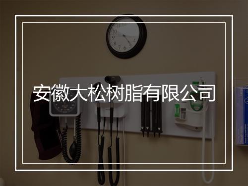 安徽大松树脂有限公司