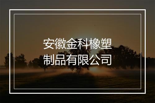 安徽金科橡塑制品有限公司
