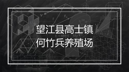 望江县高士镇何竹兵养殖场