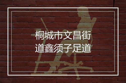 桐城市文昌街道鑫须子足道
