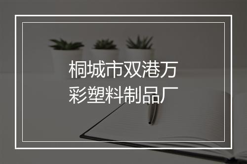 桐城市双港万彩塑料制品厂