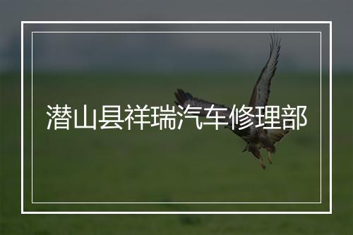 潜山县祥瑞汽车修理部