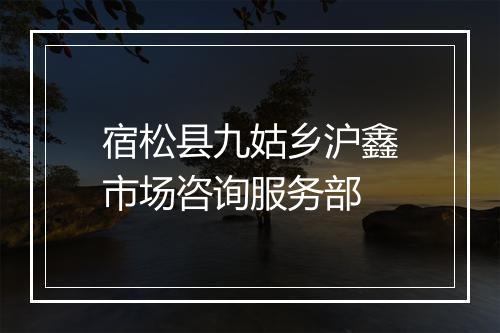 宿松县九姑乡沪鑫市场咨询服务部