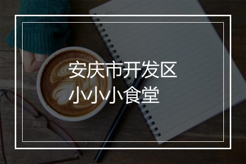 安庆市开发区小小小食堂