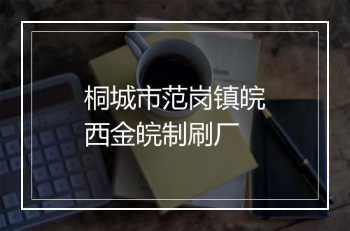 桐城市范岗镇皖西金皖制刷厂
