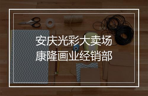 安庆光彩大卖场康隆画业经销部