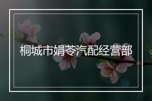 桐城市娟苓汽配经营部