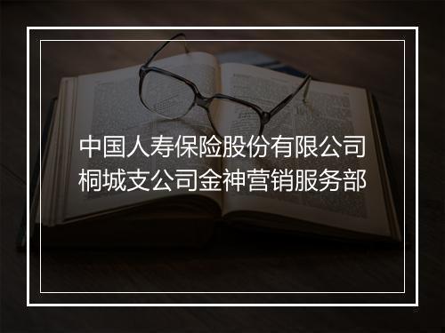 中国人寿保险股份有限公司桐城支公司金神营销服务部