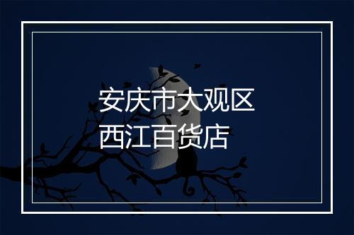 安庆市大观区西江百货店