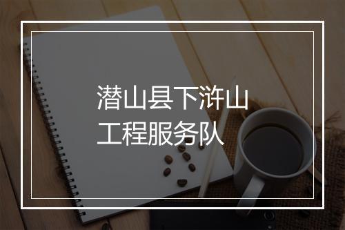 潜山县下浒山工程服务队