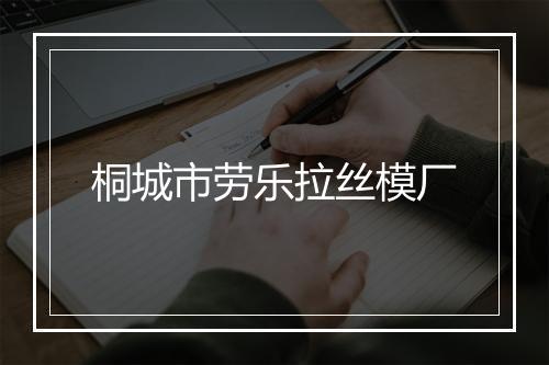 桐城市劳乐拉丝模厂