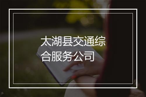 太湖县交通综合服务公司