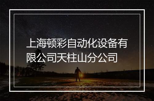 上海顿彩自动化设备有限公司天柱山分公司