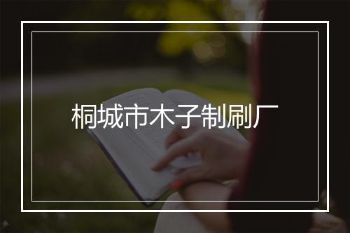 桐城市木子制刷厂