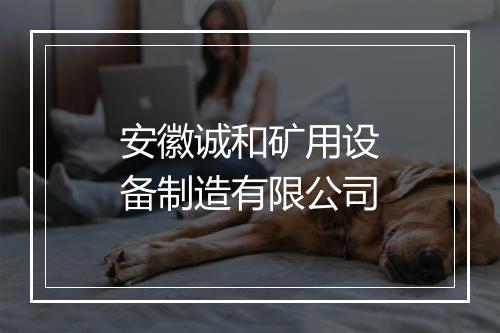 安徽诚和矿用设备制造有限公司