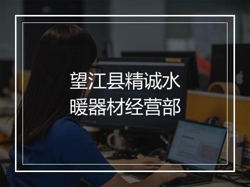 望江县精诚水暖器材经营部