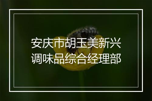 安庆市胡玉美新兴调味品综合经理部