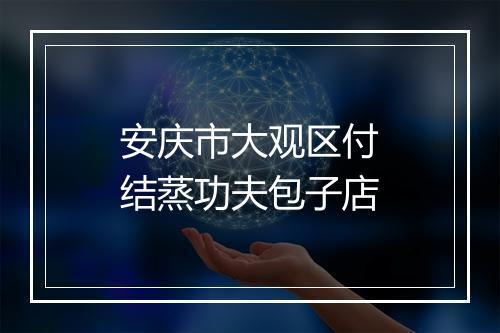 安庆市大观区付结蒸功夫包子店