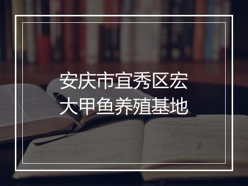 安庆市宜秀区宏大甲鱼养殖基地