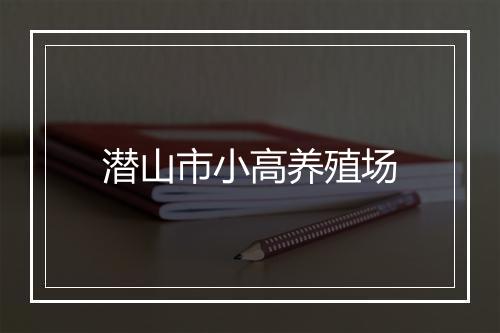 潜山市小高养殖场