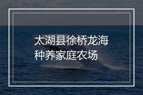 太湖县徐桥龙海种养家庭农场