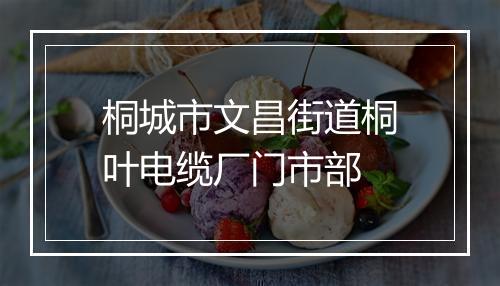 桐城市文昌街道桐叶电缆厂门市部